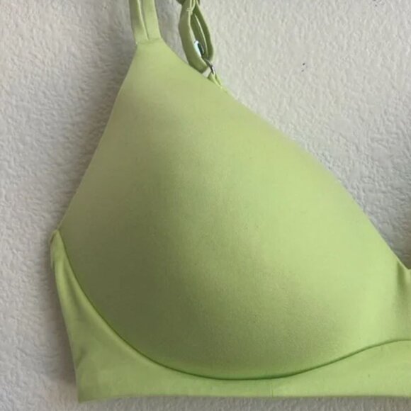 Aerie Neon Green Real Sunnie Wireless Push Up Bra - Picture 3 of 5